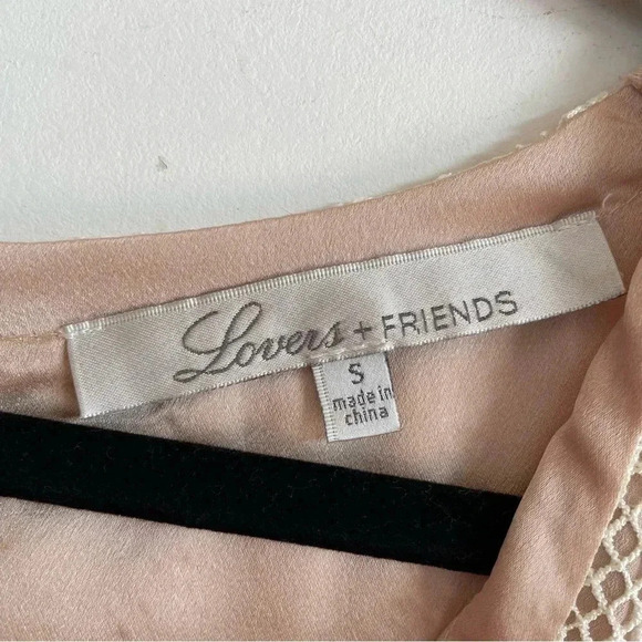 Lovers + Friends White Lace Long Sleeve Mini Dress Lace Up Key Hole Back S - Picture 9 of 14